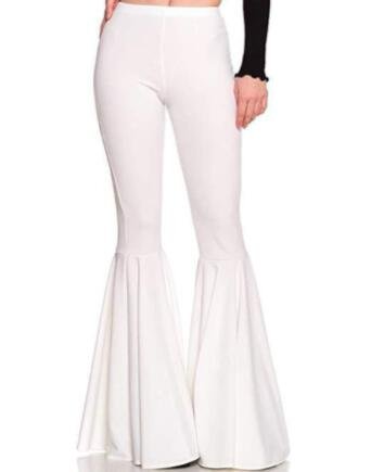 white yoga pants bell bottoms