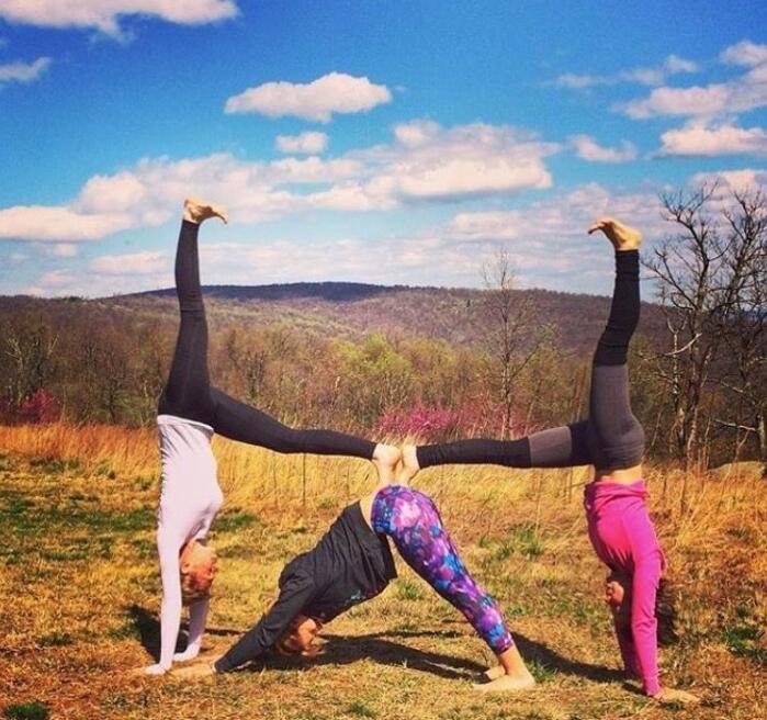 H shaped yoga pose